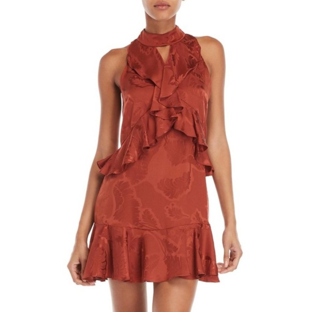 Cinq A Sept Dress Maxime Ruffled Silk Jaquard 6